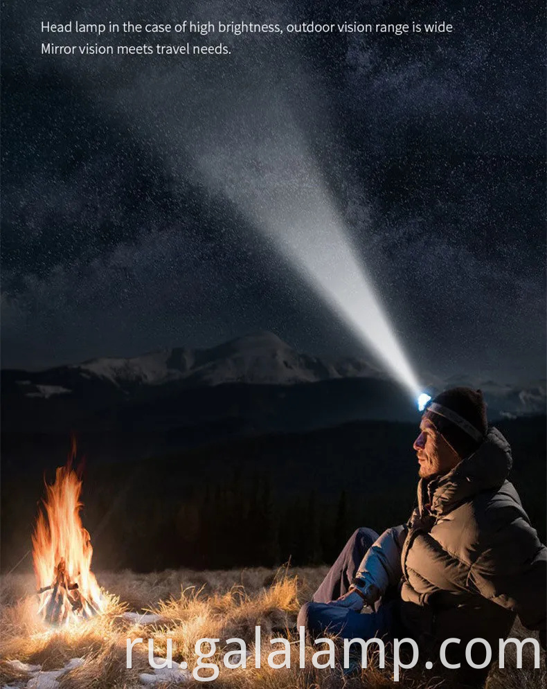 Ультра яркий перезаряжаемый светодиодный фар с датчиком движения